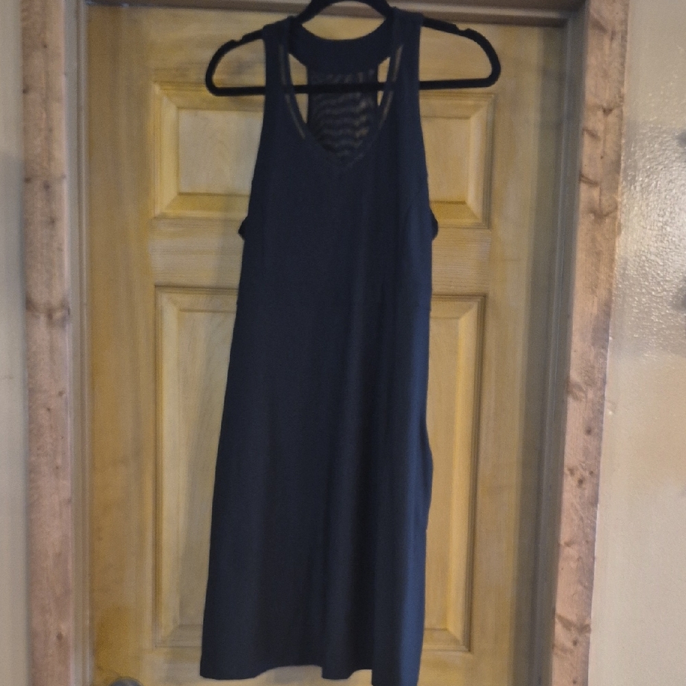 Mondetta Sleeveless Black Dress Athletic Zip Side Pockets Golf Tennis Large